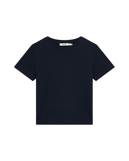 PANGAIA Blue Cotton-Stretch Slim T-Shirt—Midnight