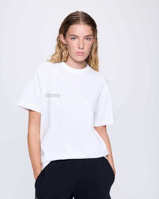 PANGAIA White Cotton T-shirt With C-fiber Core