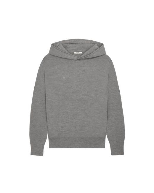 PANGAIA Gray Regenerative Merino Wool Hoodie