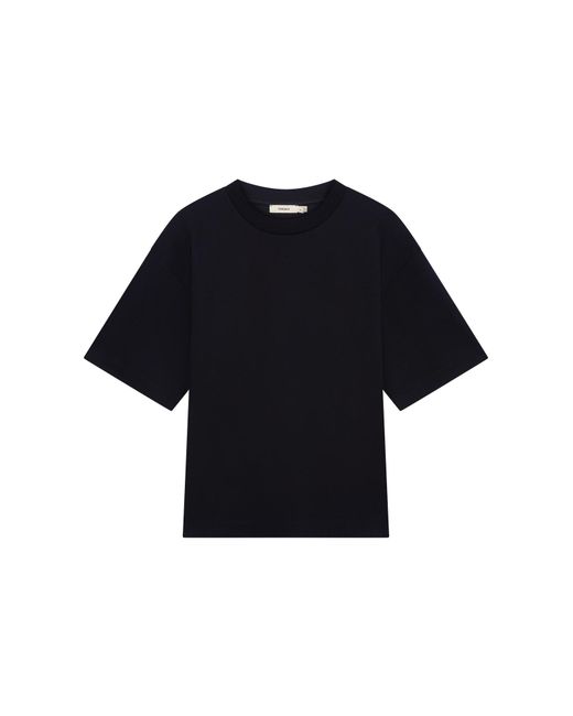 PANGAIA Blue Interlock Oversized T-Shirt for men