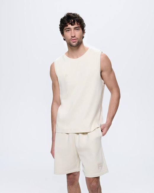 PANGAIA White Sleeveless T-Shirt—Bone for men