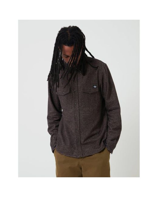 Dickies Cotton Woodmere Shirt in Brown 