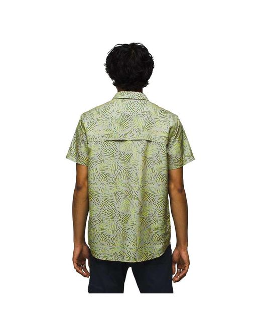 Prana Green Lost Sol Printed Short Sleeve Shirt Lost Sol Printed Short Sleeve Shirt for men