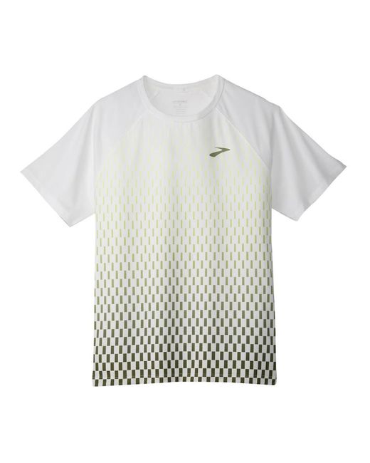 Brooks White Atmosphere Short Sleeve T-shirt Atmosphere Short Sleeve T-shirt for men