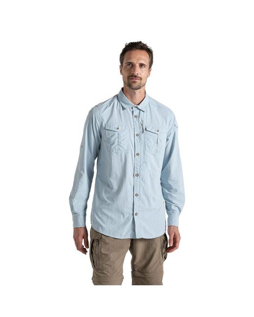 Craghoppers Blue Nosilife Adventure Long Sleeve Shirt Nosilife Adventure Long Sleeve Shirt for men