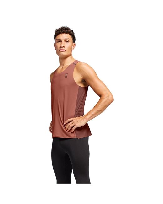 On Shoes Red Performance Tank Performance Tank for men