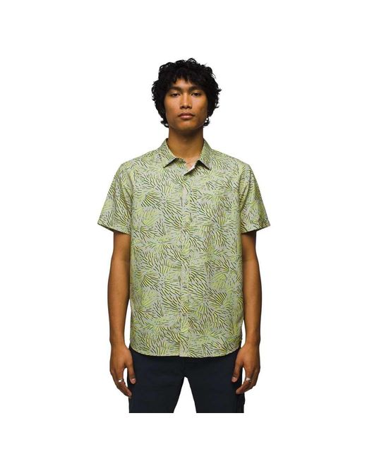 Prana Green Lost Sol Printed Short Sleeve Shirt Lost Sol Printed Short Sleeve Shirt for men