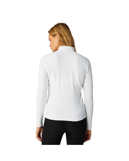 Beyond Yoga White Spacedye On The Go Mock Neck Jacket
