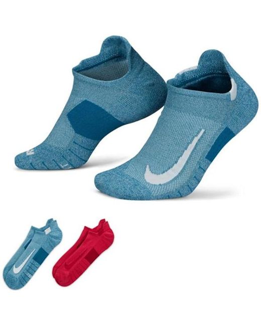 Nike 2pk Multiplier Sock in Blue | Lyst