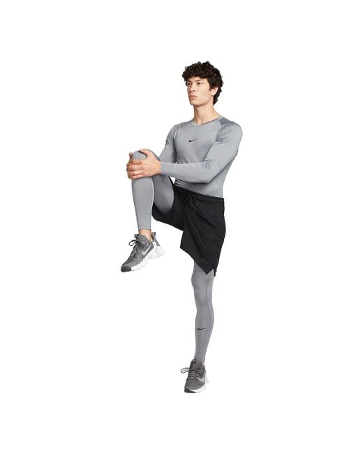 Nike Gray Pro Long Sleeve Compression Pro Long Sleeve Compression for men