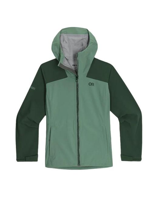 Outdoor Research Green Stratoburst Stretch Rain Jacket Stratoburst Stretch Rain Jacket
