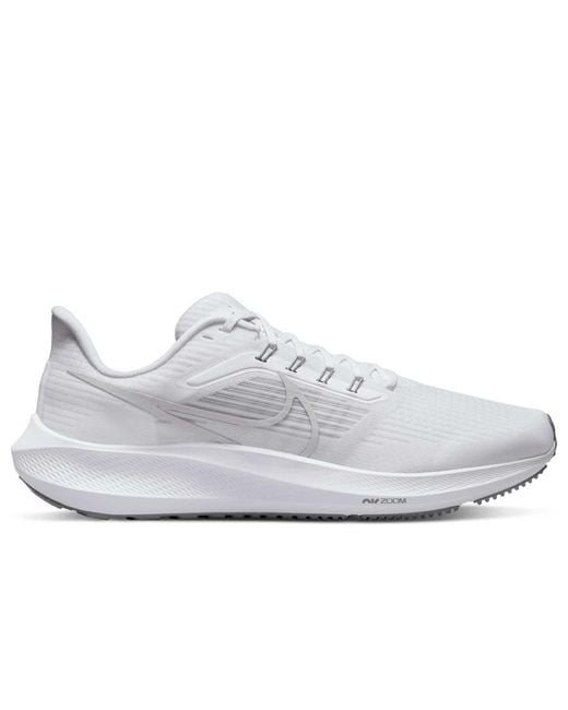 Nike White Mens Air Zoom Pegasus 39 Running Shoes for men