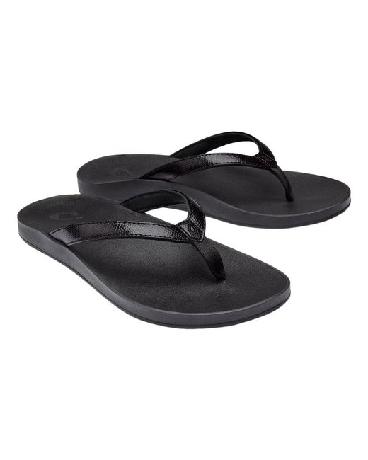 Olukai Black Puawe Beach Sandals Puawe Beach Sandals