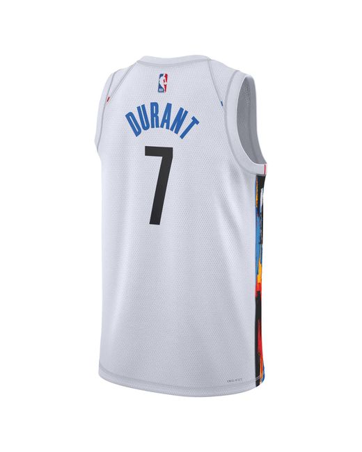 Nike Mens Kevin Durant Brooklyn Nets City Edition Swingman Jersey in White  for Men | Lyst