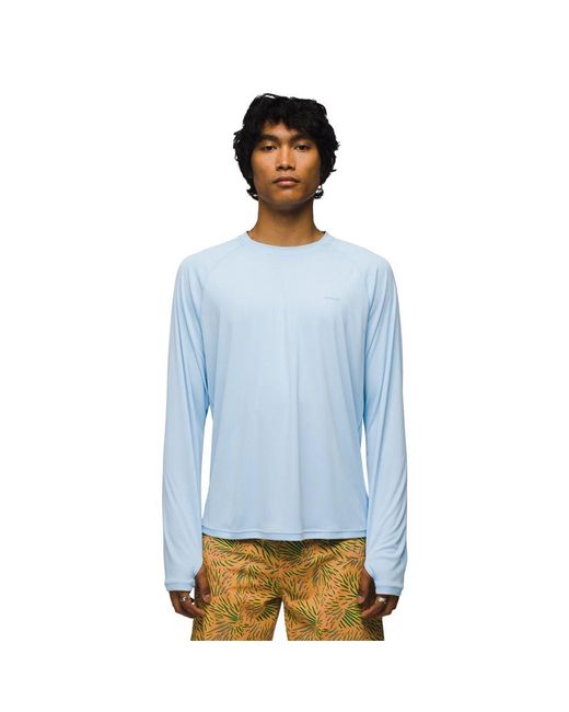 Prana Blue Sol Shade Crew Long Sleeve T-shirt Sol Shade Crew Long Sleeve T-shirt for men