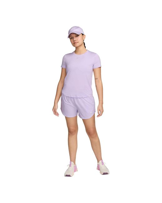 Nike Purple One Classic Dri-fit Short Sleeve One Classic Dri-fit Short Sleeve