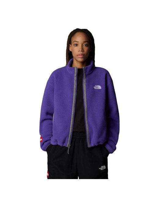 The North Face Purple Tnf Fleeski Full Zip Jacket