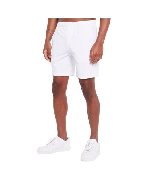 Redvanly White Byron Tennis Shorts Byron Tennis Shorts for men