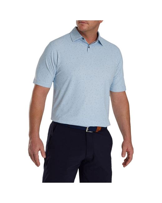 Footjoy Blue Tweed Texture Stretch Shirt Tweed Texture Stretch Shirt for men