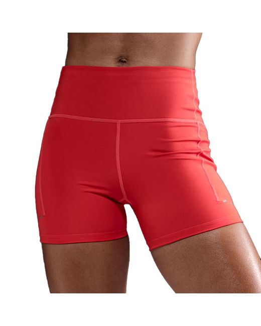 Nike Red Dri-fit Swift High-waisted 4in Tight Shorts