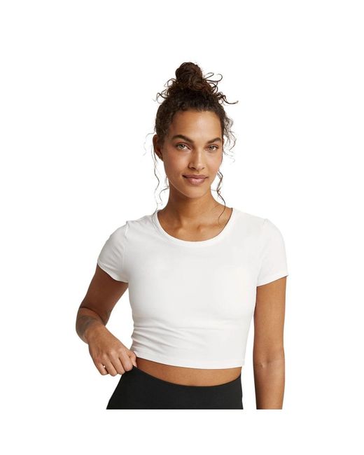 Beyond Yoga White Featherweight Perspective Cropped Tee Featherweight Perspective Cropped Tee