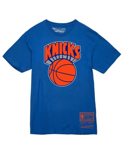 Mitchell & Ness Blue Nba Basic Logo 2 Tee New York Knicks Nba Basic Logo 2 Tee New York Knicks for men