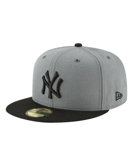 KTZ Gray Yankees 59fifty Classic Hat Yankees 59fifty Classic Hat for men