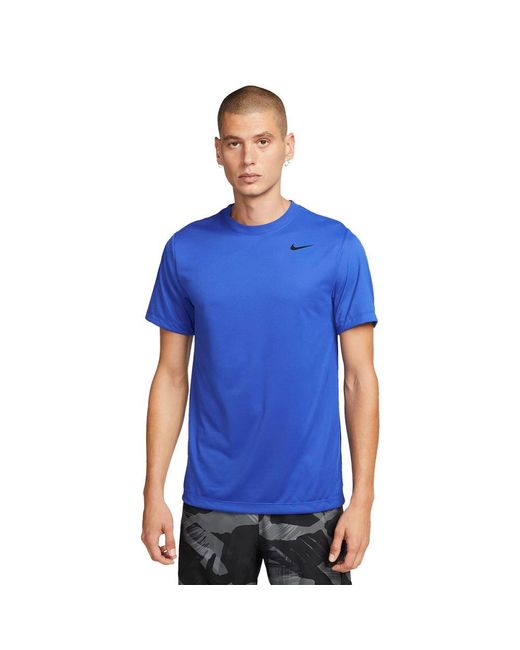 Nike Blue Dri-fit Legend Short Sleeve T-shirt Dri-fit Legend Short Sleeve T-shirt for men