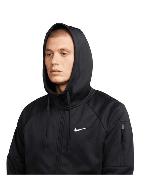 Nike Black Mens Therma-fit Full-zip Hoodie Mens Therma-fit Full-zip Hoodie for men