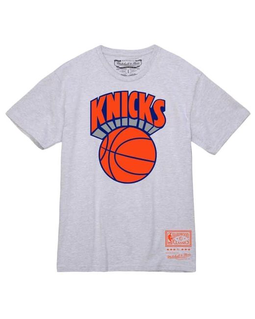 Mitchell & Ness Gray Nba Basic Logo 2 Tee New York Knicks Nba Basic Logo 2 Tee New York Knicks for men
