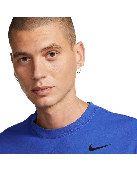 Nike Blue Dri-fit Legend Short Sleeve T-shirt Dri-fit Legend Short Sleeve T-shirt for men