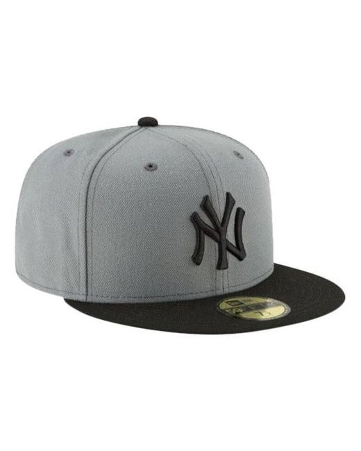 KTZ Gray Yankees 59fifty Classic Hat Yankees 59fifty Classic Hat for men
