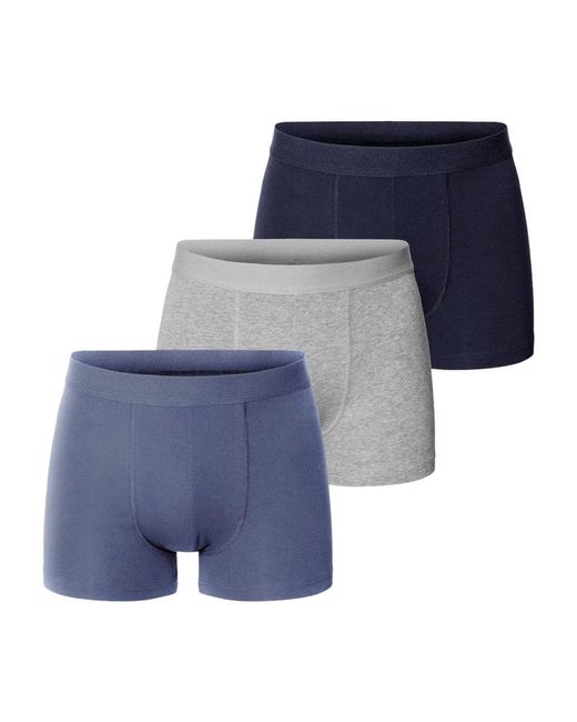 Bread & Boxers Blue 3 Pack Boxer Brief 3 Pack Boxer Brief for men