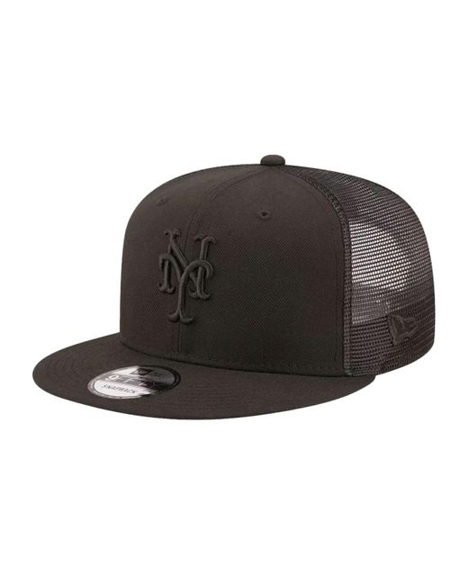 KTZ New York Mets Blackout 39thirty Cap for Men