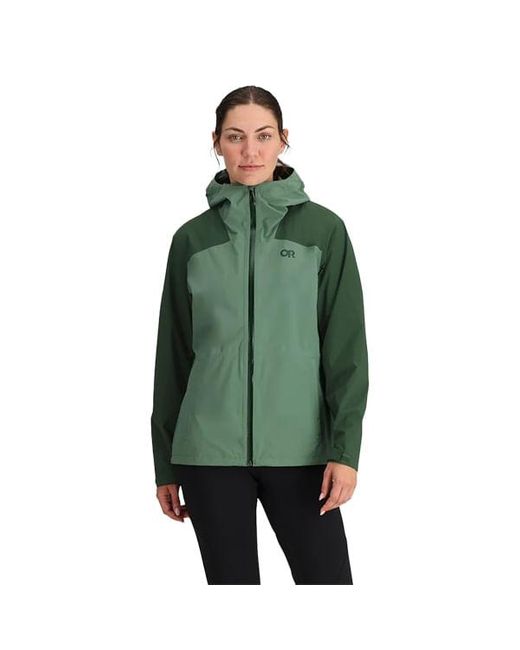 Outdoor Research Green Stratoburst Stretch Rain Jacket Stratoburst Stretch Rain Jacket
