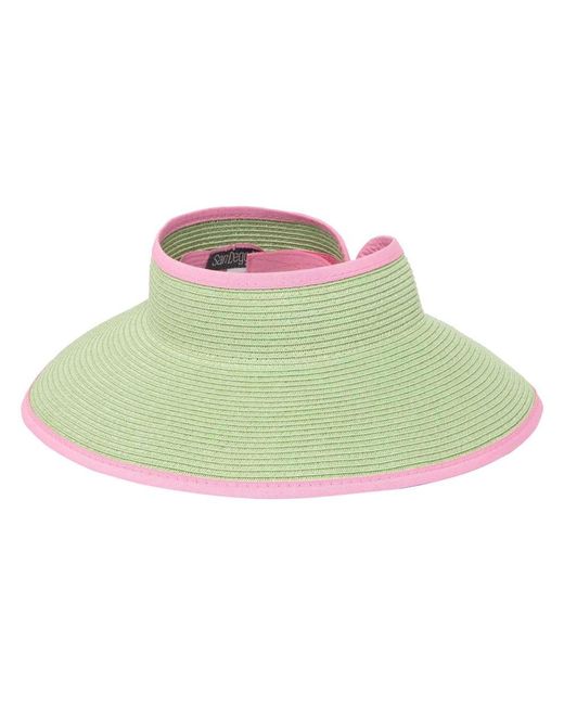 San Diego Hat Green Packable Visor Hat Packable Visor Hat