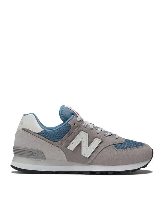 New Balance 574 Trainers Grey / Blue for Men | Lyst