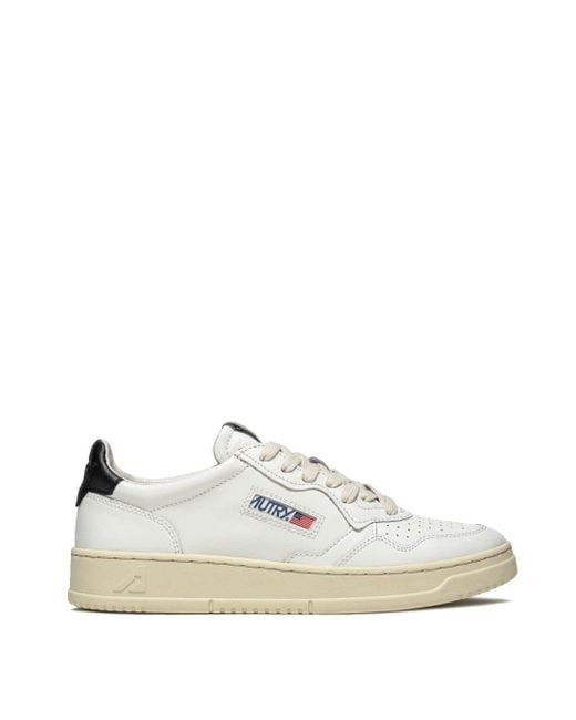 Autry Leather Medalist Low Trainers White | Lyst