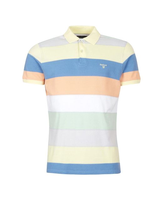 Barbour Cotton Stanton Polo Shirt in Yellow (Blue) for Men - Save 3% | Lyst
