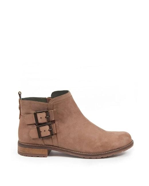 Barbour sarah low sales buckle boots brown