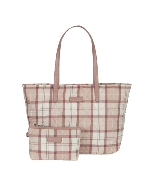 Barbour Wetherham Quilted Tartan Tote Bag | Lyst