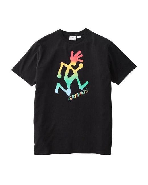 Gramicci Black Tie Dye Running Man T-shirt for men