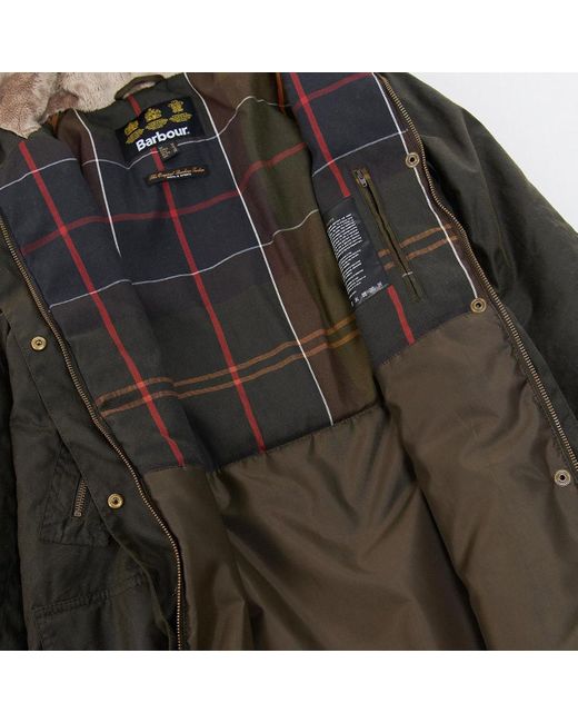 Barbour Stavia Wax Jacket Olive in Black | Lyst