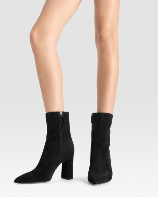 Paris Texas Black Suede Ankle Boot