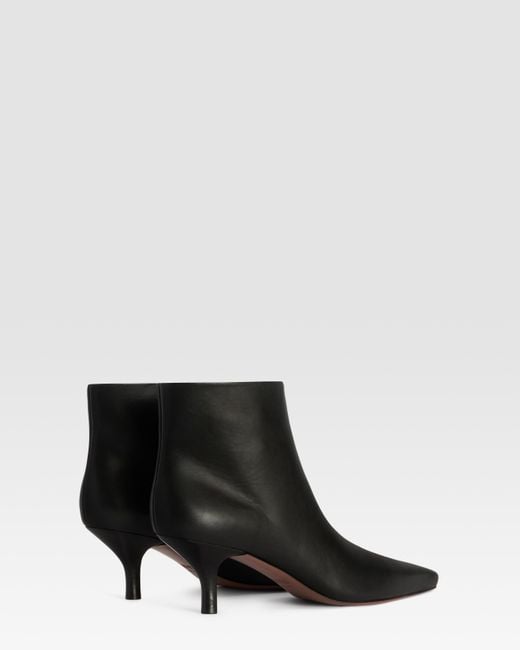Paris Texas Black Leather Ankle Boot