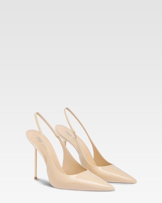 Paris Texas White Patent Leather Slingback