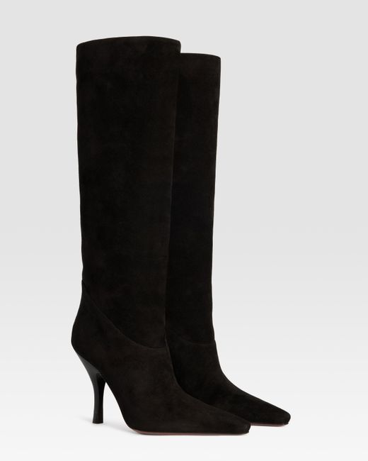 Paris Texas Black Suede Boot