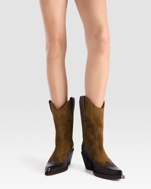 Paris Texas Brown Suede Western Boot