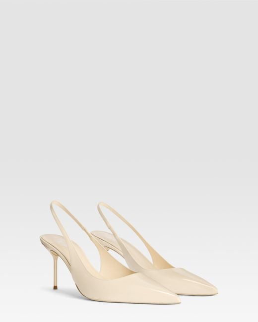 Paris Texas Natural Patent Leather Slingback