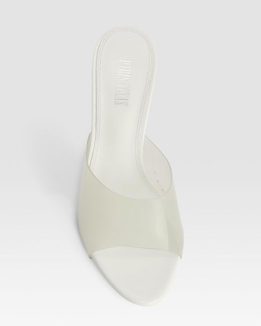 Paris Texas White Patent Leather And Pvc Mule